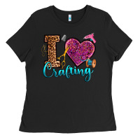 Black i love crafting Ladies Tee - RanaPortraitStore