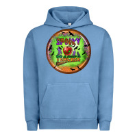 Pigment Pebble Blue Spooky Teacher Urban Hoodie - BundleAndBundleShop