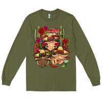 Army Green Mexican Gnomies Truck Long Sleeve Tee - BundleAndBundleShop