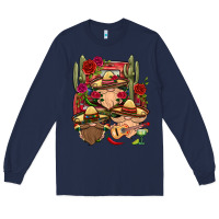 Navy Mexican Gnomies Truck Long Sleeve Tee - BundleAndBundleShop