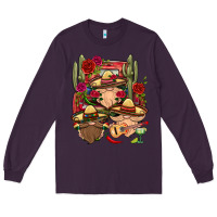 Plum Mexican Gnomies Truck Long Sleeve Tee - BundleAndBundleShop