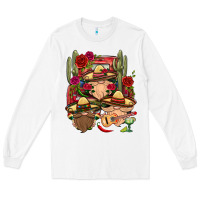 White Mexican Gnomies Truck Long Sleeve Tee - BundleAndBundleShop