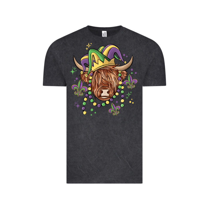 Mardi Gras Cow Vintage Tee by MaliasSmallBusiness | Teevron
