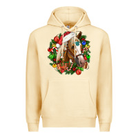 Pina Colada horse christmas wreath Premium Hoodie - CowGirlArtShop