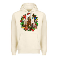 Tofu horse christmas wreath Premium Hoodie - CowGirlArtShop