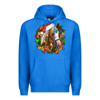 True Royal horse christmas wreath Premium Hoodie - CowGirlArtShop