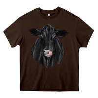 Chocolate Brown black angus Heavy Core Tee - JahusDesignShop