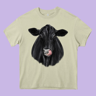Black Angus Heavy Core Tee Designed By Jahusdesignshop
