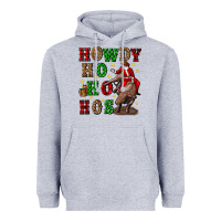 Heather Grey howdy ho ho hos christmas Heavyweight Hoodie - CowGirlArtShop