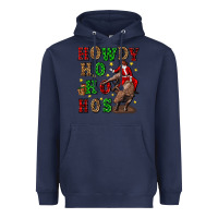 Navy howdy ho ho hos christmas Heavyweight Hoodie - CowGirlArtShop