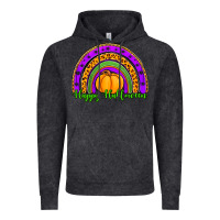 Vintage Black happy halloween rainbow Vintage Hoodie - Jasminsmagicworld