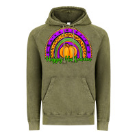 Vintage Olive happy halloween rainbow Vintage Hoodie - Jasminsmagicworld