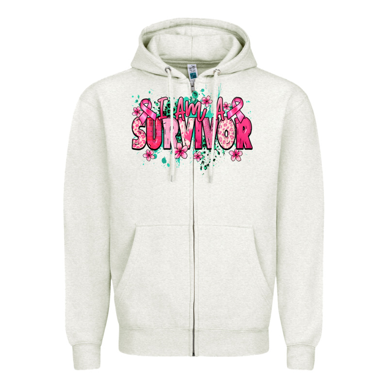 I Am A Survivor Zipper Hoodie by NancyCooperArtShop | Teevron