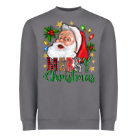 Storm Merry Christmas With Santa Heavyweight Sweatshirt - BundleAndBundleShop