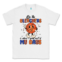 White on the bleachers is where i spend most of my days Classic Tee - MaliasSmallBusiness