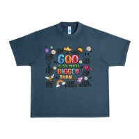 Midnight Navy god is so much bigger than... Urban Heavy Tee - MaliasSmallBusiness