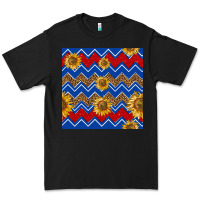 Black 4th of july sunflower seamless  pattern Premium Tee - BundleAndBundleShop