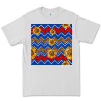 Dove Grey 4th of july sunflower seamless  pattern Premium Tee - BundleAndBundleShop