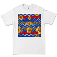 White 4th of july sunflower seamless  pattern Premium Tee - BundleAndBundleShop