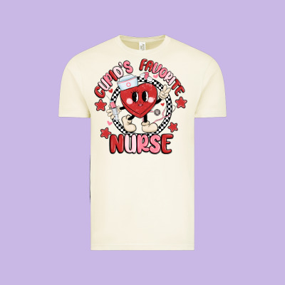 Cupids Favorite Nurse Vintage Tee Designed By Maliassmallbusiness