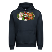 Navy Christmas coffee cups Urban Hoodie - FaDigitalArtStudio