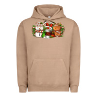 Pigment Burro Christmas coffee cups Urban Hoodie - FaDigitalArtStudio