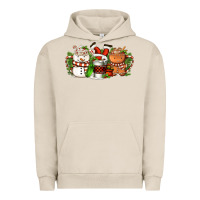 Pigment French Oak Christmas coffee cups Urban Hoodie - FaDigitalArtStudio