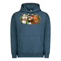 Pigment Midnight Navy Christmas coffee cups Urban Hoodie - FaDigitalArtStudio