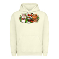 Pigment Pistachio Christmas coffee cups Urban Hoodie - FaDigitalArtStudio