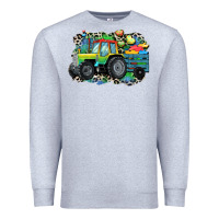 Heather Grey Autism farm tractor Premium Sweatshirt - CowGirlArtShop