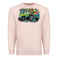 Pale Pink Autism farm tractor Premium Sweatshirt - CowGirlArtShop