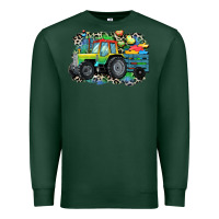 Sports Green Autism farm tractor Premium Sweatshirt - CowGirlArtShop