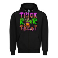 Black Trick Rawr Treat Zipper Hoodie - texasbilliewilder