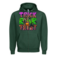 Sports Green Trick Rawr Treat Zipper Hoodie - texasbilliewilder