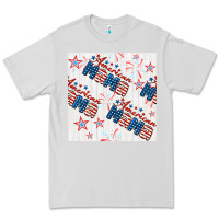 Dove Grey american mama seamless pattern Premium Tee - BundleAndBundleShop
