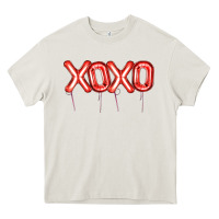 Cream Valentine's Day Xoxo Balloon Heavy Core Tee - Artiststas