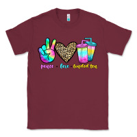 Burgundy peace love loaded tea Classic Tee - JahusDesignShop