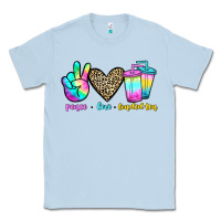 Dusty Blue peace love loaded tea Classic Tee - JahusDesignShop