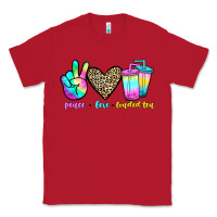 Red peace love loaded tea Classic Tee - JahusDesignShop