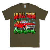 Army Green Small town Christmas Classic Tee - CowhideDigitalArt