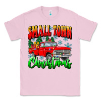 Bubblegum Pink Small town Christmas Classic Tee - CowhideDigitalArt