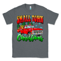 Charcoal Heather Small town Christmas Classic Tee - CowhideDigitalArt