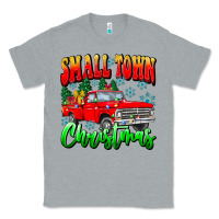 Heather Grey Small town Christmas Classic Tee - CowhideDigitalArt