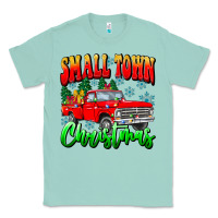 Seafoam Small town Christmas Classic Tee - CowhideDigitalArt