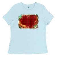 Baby Blue Western Red Green Farm Life Brush Stroke Ladies Tee - Bettercallsaul