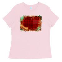 Bubblegum Pink Western Red Green Farm Life Brush Stroke Ladies Tee - Bettercallsaul
