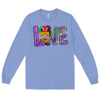 Colony Blue Mardi Gras Love With Gnome Long Sleeve Tee - BundleAndBundleShop