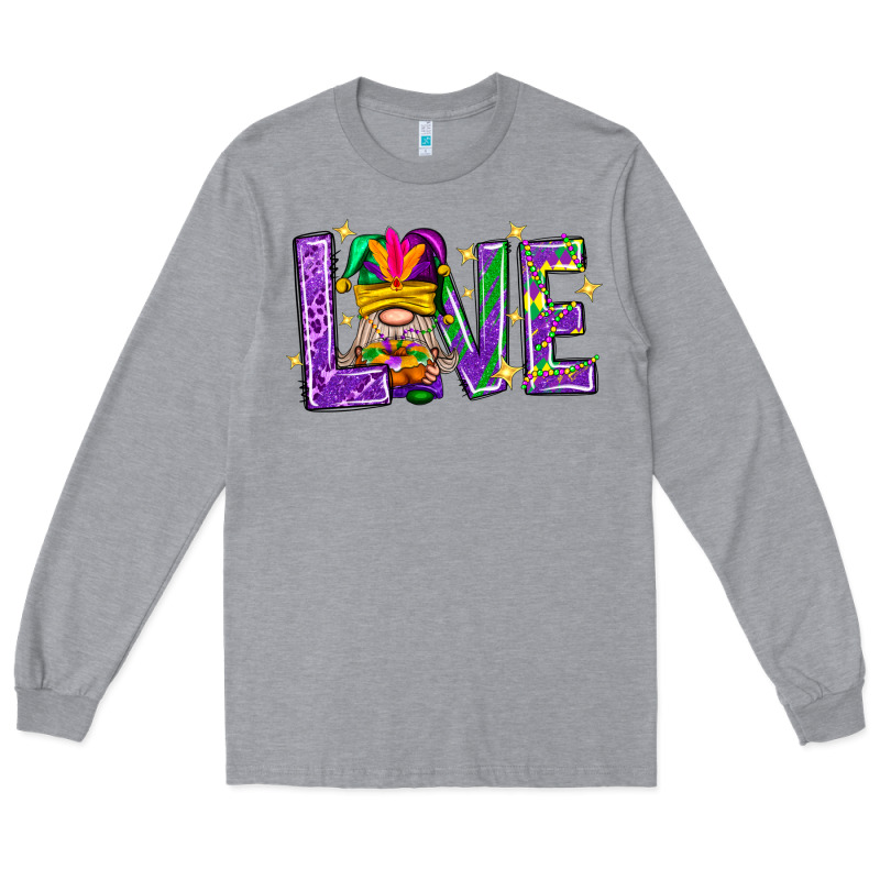 Mardi Gras Love With Gnome Long Sleeve Tee by BundleAndBundleShop | Teevron