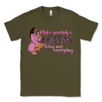 Army Green make yourself a priority today and everyday afro w Classic Tee - NancyCooperArtShop