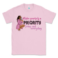 Bubblegum Pink make yourself a priority today and everyday afro w Classic Tee - NancyCooperArtShop